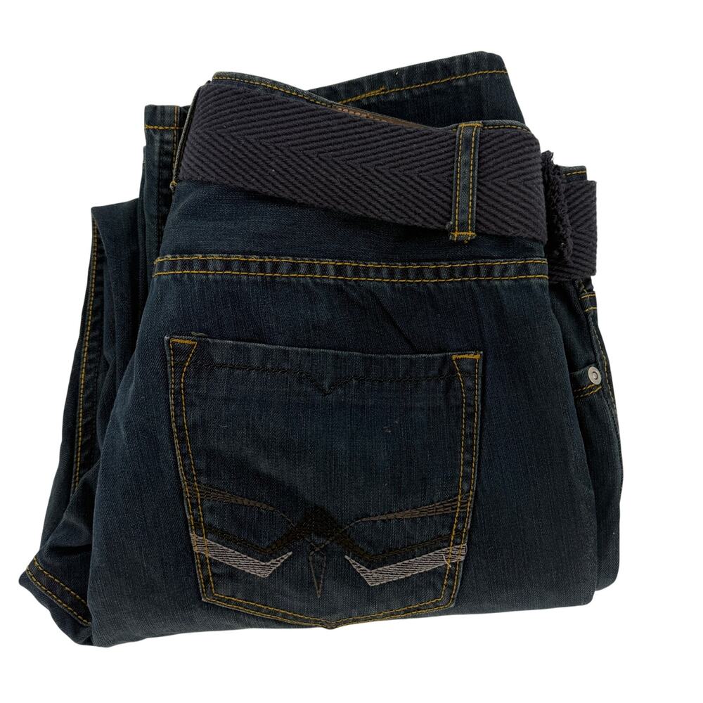 Red Camel Retro Striaght Jeans with Belt Size 34X31 Men's NWOT